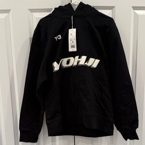 Y-3 Black Sweatshirt with Bold Logo